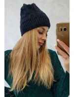 Fleecová čiapka Anna K238 navy blue