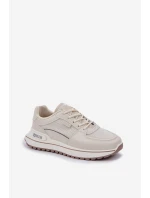 Sneakersy Damskie Big Star NN274A088 Jasnobeżowe