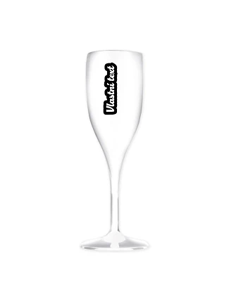 Personalizovaná nerozbitná pohár na prosecco s vlastným textom a obrysom Personalizovaná nerozbitná pohár na prosecco s vlastným textom a obrysom