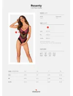 Zmyselné body Rosenty crotchless teddy - Obsessive Zmyselné body Rosenty crotchless teddy - Obsessive