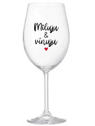 I LOVE & WINE - číry pohár na víno 350 ml