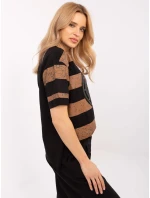 Blúzka CLM BZ 0004.50 čierna a béžová