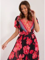 Šaty DHJ SK 11331 5.19 čierna a červená