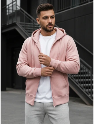 Ružová pánska mikina FashionStreet BX4834