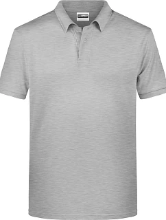 Daiber 8010 Pánske polo tričko z bio bavlny 02.8010 šedá melírovaná