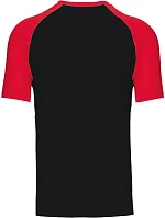Kariban K 330 Baseballové tričko 20.K330 čierne/červené