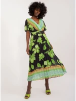 Šaty DHJ SK 11331 5.19 čierna a zelená Šaty DHJ SK 11331 5.19 čierna a zelená