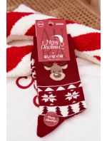 Pánské Vánoční Ponožky S Vzor Y S Rýnferem Bordó