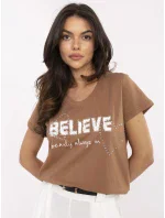 Tričko CLM TS 1726.87 svetlohnedé