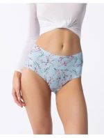 Dámske jednoduché maxi nohavičky Sakura Light Blue Pattern - Julimex Dámske jednoduché maxi nohavičky Sakura Light Blue Pattern - Julimex