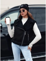 Dámska semišová vesta s ovčou kožušinou WOOLZIP čierna FashionStreet TY4742 Dámska semišová vesta s ovčou kožušinou WOOLZIP čierna FashionStreet TY4742