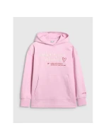 Dievčenská oversize mikina s kapucňou 4F 4FJRAW25TSWSF2429-56S