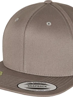 Flexfit 6089OC 6-panelová snapbacková čiapka z organického materiálu 55.89OC, svetlosivá