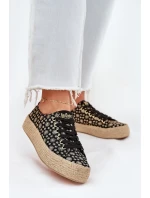 Lee Cooper LCW-25-08-3647L čierne dámske tenisky na platforme s úpletom Lee Cooper LCW-25-08-3647L čierne dámske tenisky na platforme s úpletom
