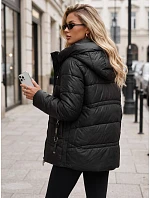 Dámska zimná prešívaná bunda s kapucňou, čierna, FashionStreet TY5950 Dámska zimná prešívaná bunda s kapucňou, čierna, FashionStreet TY5950