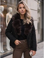 Dámska zimná bunda s odnímateľným golierom, čierna, FashionStreet TY6072 Dámska zimná bunda s odnímateľným golierom, čierna, FashionStreet TY6072