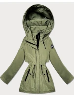 Dobre vyzerajúca khaki rovná bunda s kapucňou a nohavicami do pása (KK60418-3#) Dobre vyzerajúca khaki rovná bunda s kapucňou a nohavicami do pása (KK60418-3#)