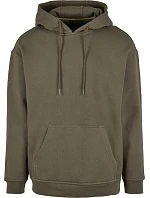 Build your Brand BB 006 Oversize mikina s kapucňou z hrubej bavlny 56.B006 olivová