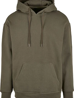 Build your Brand BB 006 Oversize mikina s kapucňou z hrubej bavlny 56.B006 olivová