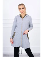 Mikina s ozdobnou šedou páskou