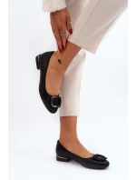 Baleriny Z Klamrą Sergio Leone BL203 Czarne