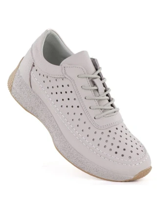 Sergio Leone SP013 dámske kožené šnurovacie čižmy v sivej farbe