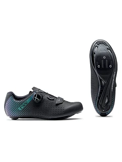 Cyklistické topánky NORTHWAVE Core Plus 2 Wmn – čierne/modré, dámske