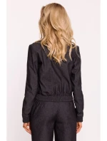 Bunda M800 Press stud bomber - grafitová