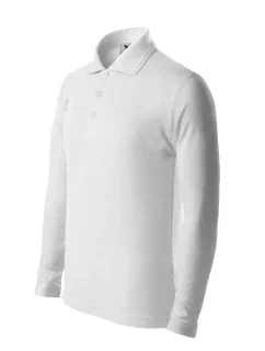 Detská polokošeľa Pique Polo LS biela