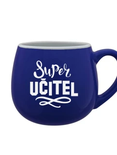SUPER UČITEĽ - modrý keramický hrnček 300 ml