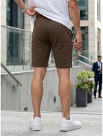 Pánske teplákové šortky so šnúrkou, hnedé, FashionStreet SX2628 Pánske teplákové šortky so šnúrkou, hnedé, FashionStreet SX2628