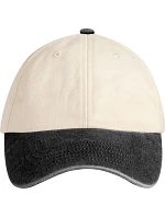 Beechfield B 673 6-panelová nízkoprofilová kontrastná čiapka s kšiltom 53.0673 natural/vintage black