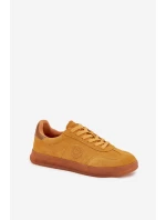Zamszowe Sneakersy Damskie Big Star RR274846 HI-POLY SYSTEM Żółte