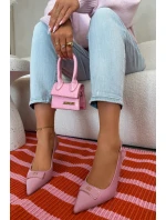 Sandály Podpatky Dámské S Ozdobným Detalem Růžové Lurella