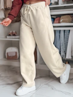 Dámske tepláky so širokými nohavicami DRESMOOD PREMIUM béžová FashionStreet UY2689