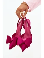 Lodičky s odkrytými patami a mašlí Fuksie Eklevia