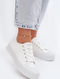 Dámske tenisky na platforme Big Star TT274269 White