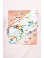 Blúzka s 3D grafikou Bird powder pink