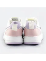 Bielo-fialové dámske športové topánky (AD-555)