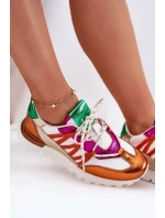 Skórzane Półbuty Sneakersy Damskie Artiker 56C1737 Multikolor