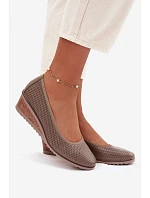 Dámske topánky na platforme Vinceza 58629 dark beige Dámske topánky na platforme Vinceza 58629 dark beige