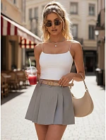 Mini sukňa MIRAM sivá FashionStreet CY0425 Mini sukňa MIRAM sivá FashionStreet CY0425