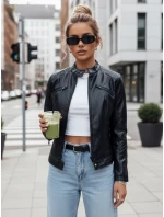 Dámska kožená bunda KLIROS black FashionStreet TY4466