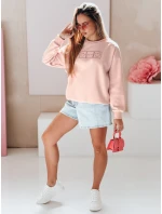 Dámska nadrozmerná mikina s výšivkou EASYJOY ružová FashionStreet BY1513 Dámska nadrozmerná mikina s výšivkou EASYJOY ružová FashionStreet BY1513