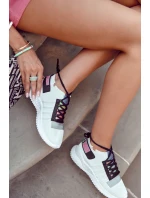 Damskie Wsuwane Sportowe Buty Sneakersy Białe Klayra