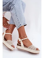 Dámske sandále na platforme Wrangler 20261076.99Q Light Beige