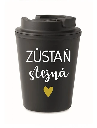 STAY THE SAME - čierny termohrnček 300 ml
