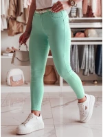 Dámske úzke nohavice s opaskom VIVASKIN mint FashionStreet UY2445