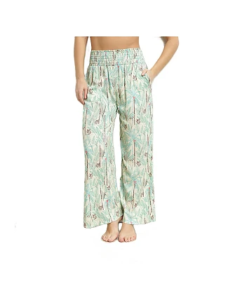 Dámske plážové nohavice DIM TROPICAL PANTS - DIM - zelené Dámske plážové nohavice DIM TROPICAL PANTS - DIM - zelené