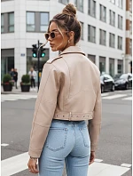 Dámska kožená bunda BADEN TY4336 béžová – FashionStreet Dámska kožená bunda BADEN TY4336 béžová – FashionStreet